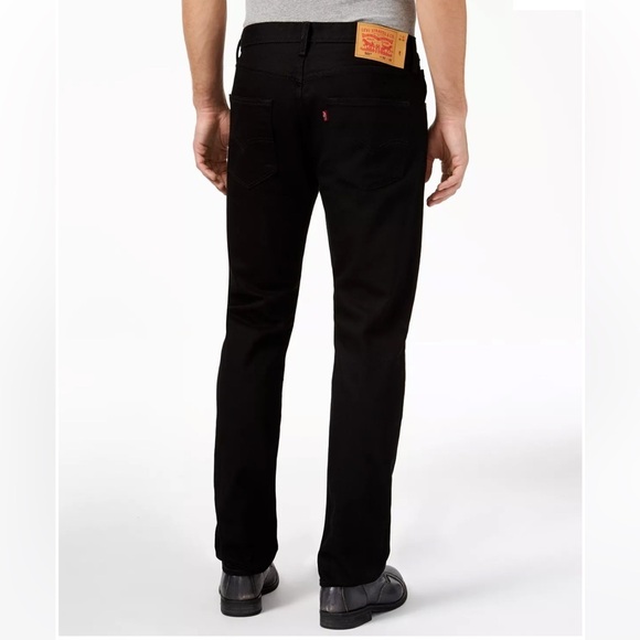 Levis Men's 501® Original Fit Button Fly Stretch Jeans Black Size 42x 31 - Picture 3 of 11